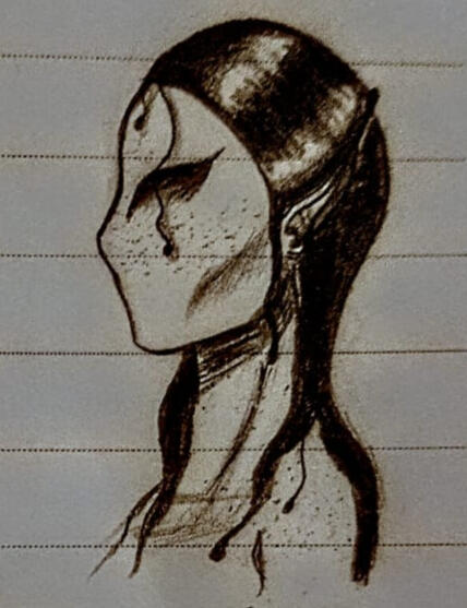 Headshot/shoulders up reference (drawn be me)