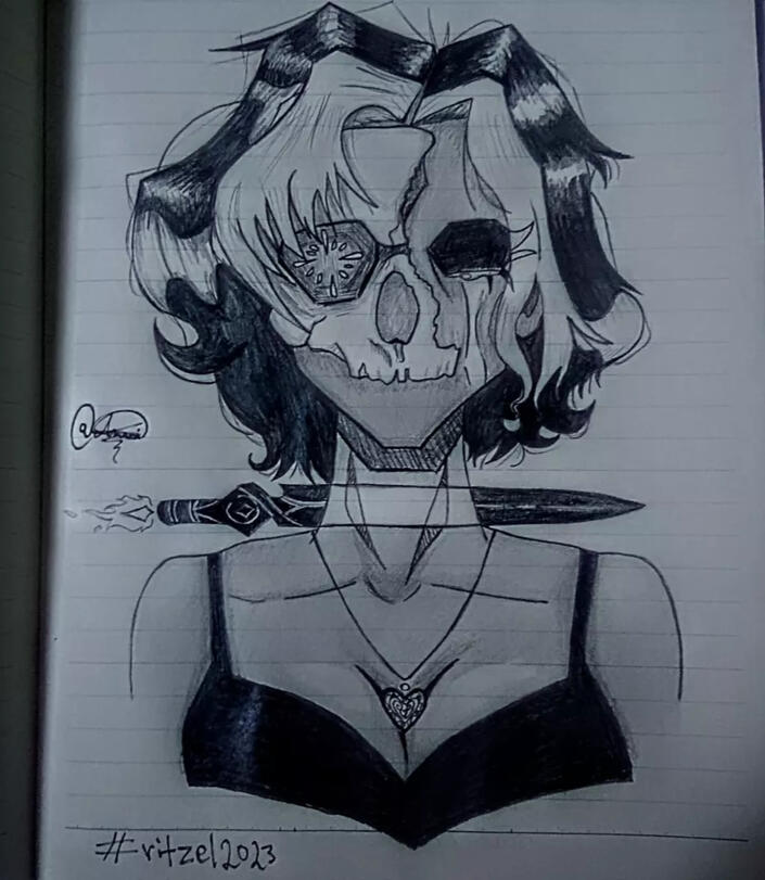 Headshot/shoulders up reference (drawn be me)