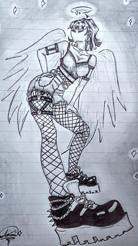 Headshot/shoulders up reference (drawn be me)